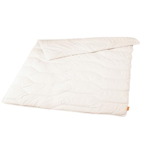 sleepling Schurwolle Ganzjahresdecke Bezug 100% Baumwolle...
