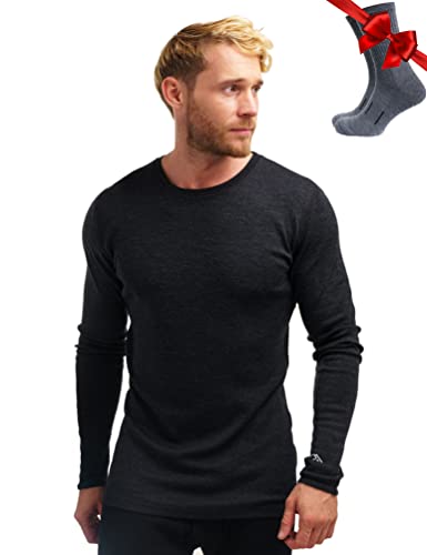 100% Merino Unterwäsche Herren - Merino Langarmshirt Herren...
