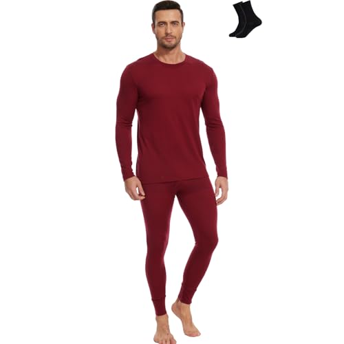 MERINNOVATION 100% Merino Unterwäsche Herren Set Leicht,...