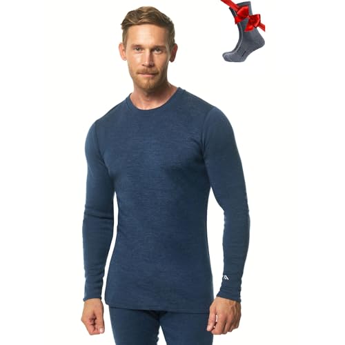 100% Merino Unterwäsche Herren - Merino Langarmshirt Herren...