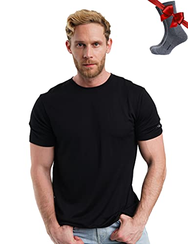 Merino.tech Merinowolle T-Shirt Herren - 100%...
