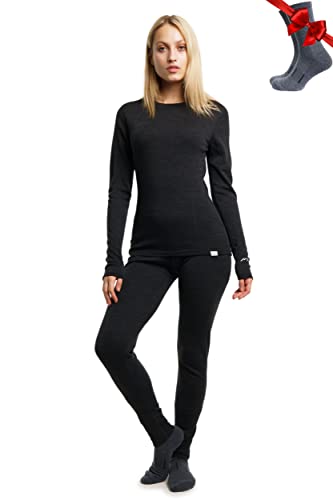 Merino.tech 100% Merino Unterwäsche Damen Set - Leicht...