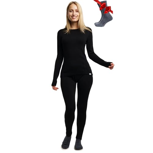 Merino.tech Merino Baselayer Set für Damen - Mittelschwere...