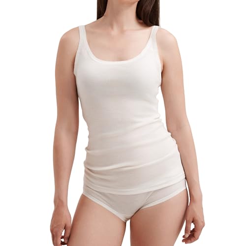 Dilling Damen Merino Wolle Trägertop Natur 40 – Unterhemd...
