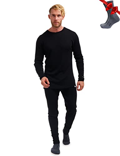 Merino.tech Merino Wool Baselayer Herren Set - Mittelschwer...