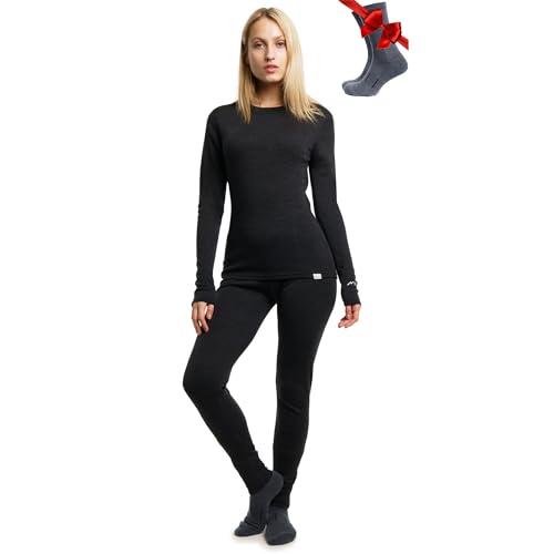 Merino.tech Merino Baselayer Set für Damen - Mittelschwere...