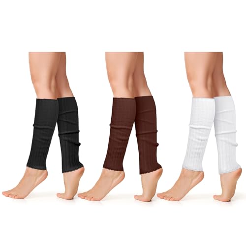 AUYAO Gestrickte Beinstulpen für Damen 3Pcs Winter Stulpen...