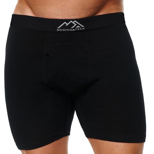 Merino.tech Unterwäsche Herren - 100% Merino Boxershorts...