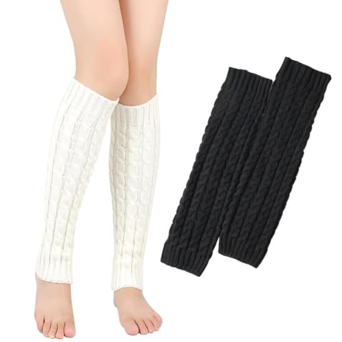 SPOKKI 2 Paar Damen Langer Beinwärmer Frauen Winter Crochet...
