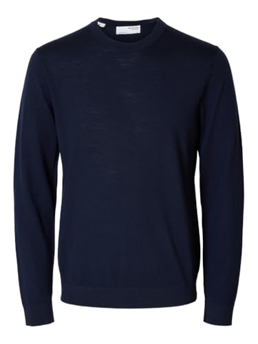SELETED HOMME Herren SLHTRAY LS Knit Merino Crew Neck NOOS...