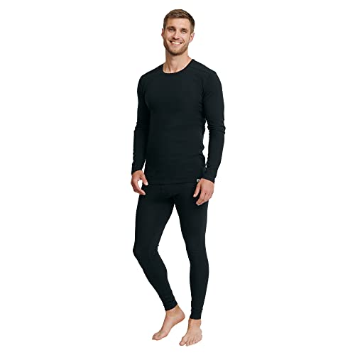 DANISH ENDURANCE Men's Merino Baselayer Set (LS Shirt +...