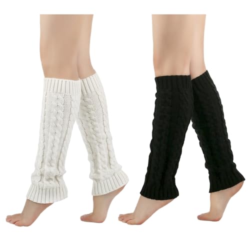 SPOKKI 2 Paar Damen Langer Beinwärmer Frauen Winter Crochet...