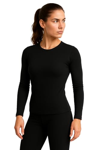 LEON+ Merino Damen Unterwäsche Set, Thermounterwäsche...