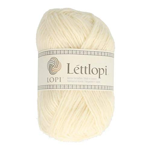 Lettlopi Wolle 0051 wollweiß, Islandwolle zum Stricken von...