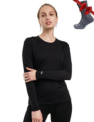 Merino.tech Merino Shirt Damen Langarm - Premium 100% Merino...