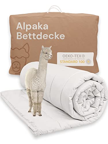 Alpakanacht Alpaka Bettdecke Ganzjahr - Bettdecke 135x200...