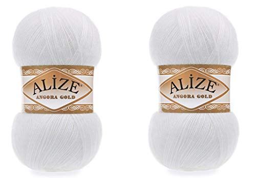 Alize Angora Goldgarn, 20 % Wolle, 80 % Acryl, weiches Garn,...