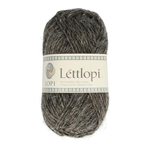 Lettlopi Wolle 0058 dunkelgrau, Islandwolle zum Stricken von...