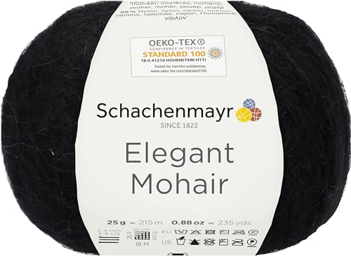 Schachenmayr Elegant Mohair, 25G schwarz Handstrickgarne