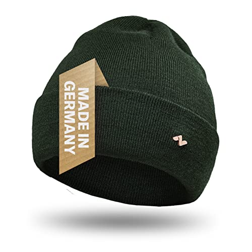 NYTTED® Merino Mütze in Oliv aus 100% feinster Merinowolle...