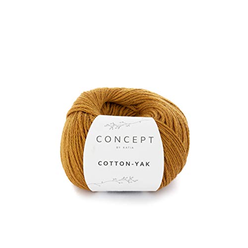 Katia Concept Cotton Yak Farbe 106 ocker, Wolle mit Yakwolle...