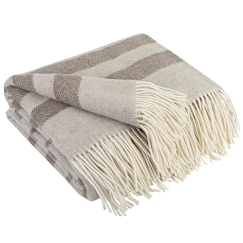 LYHome Kaschmir Decke mit Merino - Luxus Tagesdecke...
