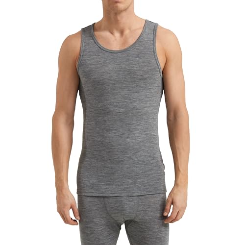 Dilling Merino Unterhemd Herren - Tank Top 100% Bio Wolle...