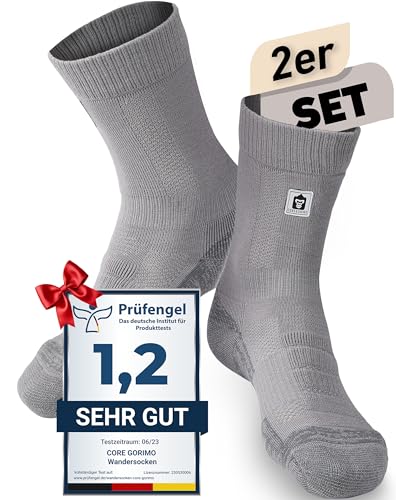 CORE GORIMO – 2 Paar – Merino Wandersocken – mit...