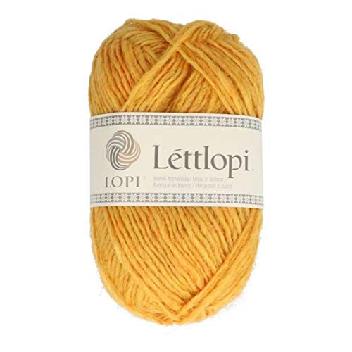 Lettlopi Wolle 1703 gelb, Islandwolle zum Stricken von...
