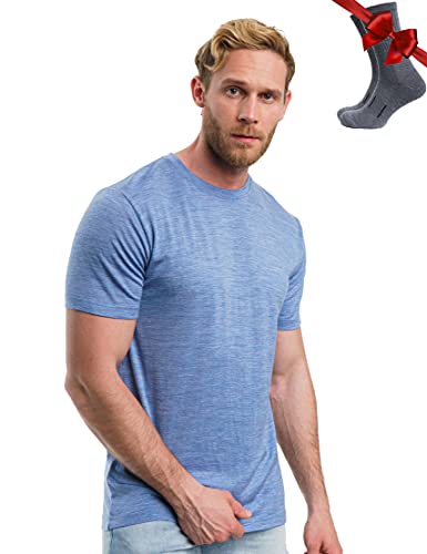 Premium Merino Shirt Herren Kurzarm - Thermooberteile 100%...