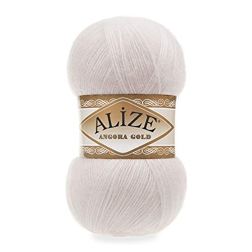 Ilkadim 5 x 100 g Alize Angora Gold Strickwolle mit 20%...