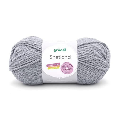 Gründl Shetland Wolle (weiches Strickgarn aus 80% Polyacryl...