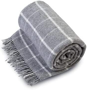 Merinowolle Wolldecke 100% Merino Schurwolle Decke 160x200...