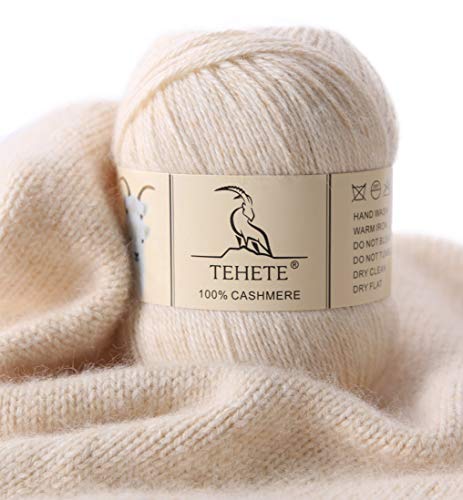 TEHETE 100% Kaschmir Garn zum Stricken, Häkelgarn 250...