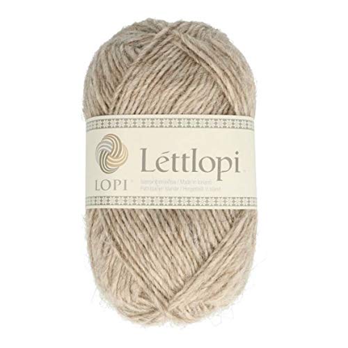 Lettlopi Wolle 0086 beige, Islandwolle zum Stricken von...