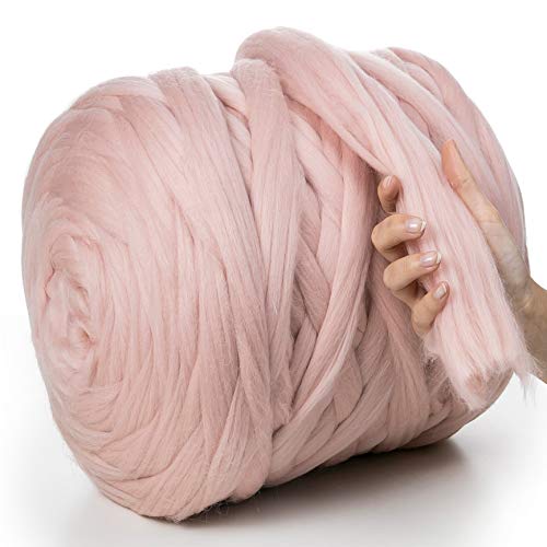 MeriWoolArt® 100% XXL Merino Wolle Garn 4-5 cm Dicke Wolle...