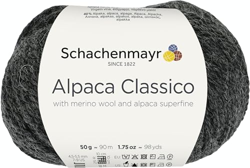 Schachenmayr Alpaca Classico, 50G anthrazit Handstrickgarne