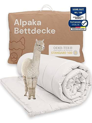 Alpakanacht Alpaka Bettdecke Ganzjahr - Bettdecke 135x200...