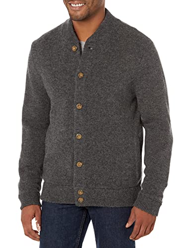 Pendleton Herren Shetland-Wolle Strickjacke, anthrazit,...