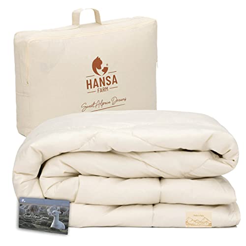 HANSA-FARM | Baby Alpaka Bio-Bettdecke 135 x 200 cm...