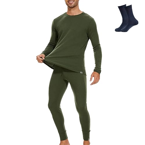 MERINNOVATION 100% Merino Unterwäsche Herren Set Leicht,...