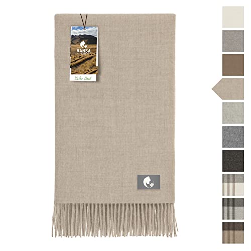 HANSA-FARM | Extra große Baby Alpaka Decke - 200 x 130 cm -...