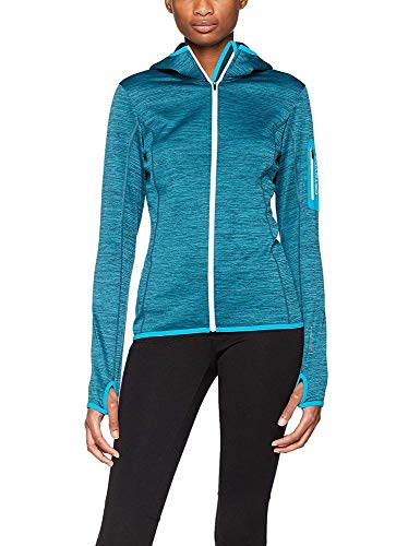 ORTOVOX Damen Fleece Melange Hoody, Aqua Blend, XS