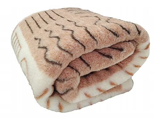 Merino Wolldecke Schurwolle 220x200 cm - Kuscheldecke aus...