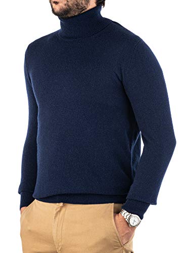Cashmere Zone - Herren Rollkragenpullover 30% Reines...