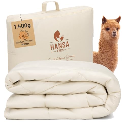 HANSA-FARM | Baby Alpaka Bio-Bettdecke 135 x 200 cm...