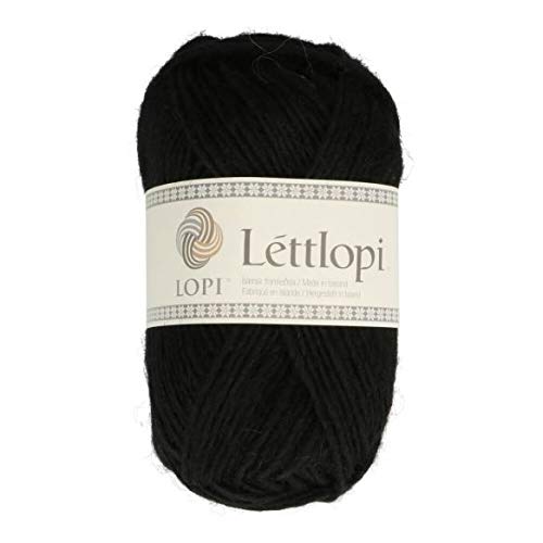 Lettlopi Wolle 0059 schwarz, Islandwolle zum Stricken von...