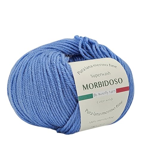 Woolly Yarn 100% Merinowolle, einlaufsicher, zum Häkeln und...