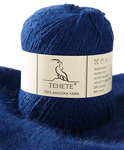 TEHETE 100% Angorawolle Garn zum Stricken, Häkelgarn 38...