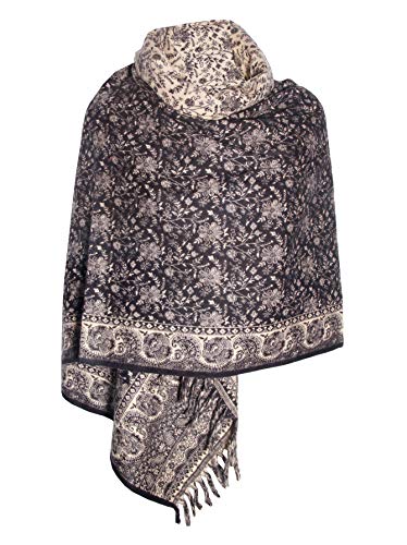 Schal / Schal aus reiner Yakwolle, florales Muster, Unisex,...